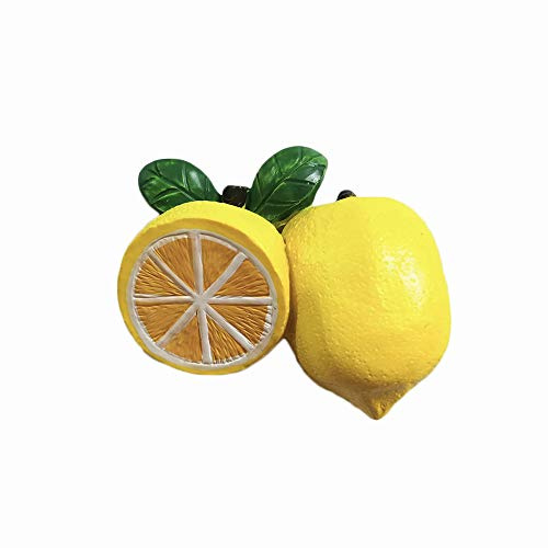 Fruit 3D Lemon Refrigerator Magnet Resin Travel Souvenirs,Handmade Home & Kitchen Decoration Lemon Fridge Magnet Collection Gift