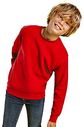 Sudadera Colores para niños con diseño clásico, Cuello, puños y Cinturilla de Punto de canalé – Sudadera Cómoda, cálida, Lisa y Elegante