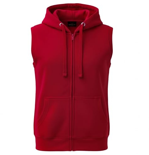 ROCK-IT Apparel Chaqueta con Capucha sin Mangas para Hombre I Sudadera con Capucha de Primera Calidad con Tejido Muy Suave Tallas S-4XL Jogging, Entrenamiento, Fitness Rojo 4XL