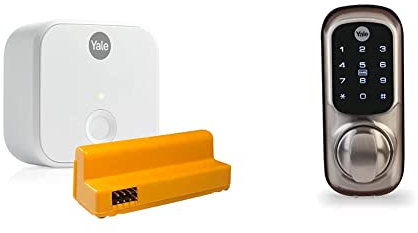Yale Connect Wi-Fi Bridge + Yale Access Module & Keyless Connected Ready Smart Door Lock, Smart Living YD-01-CON-NOMOD-SN, Touch Keypad, Pin Code Access Lock, Thumbturn Operation