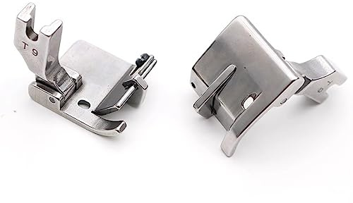 YICBOR 2pcs Universal Presser Foot with Adjustable Rolled Edges, Folded Edges and Hemmed Edges, 3-in-1 Multifunctional Presser Foot