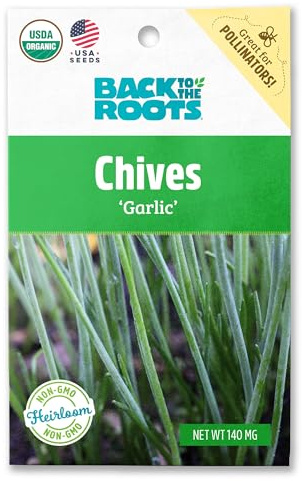 Back to The Roots 100% Organic Seed Packet - Chives 'Garlic' 140mg