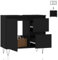 Unterschrank Waschbecken, Waschbeckenunterschrank Schwarz, 65x33x60 cm, Unterschrank Badezimmerschrank aus Holzwerkstoff, Höhe der Beine 10 cm, 831605