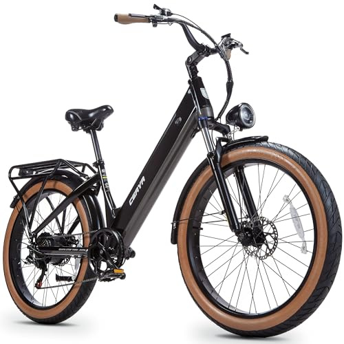 VOZCVOX Vélo électrique 26 Pouces 3.0 Fat Bike Electrique Adulte Ebike avec Dérailleur 7 Vitesses,Batterie 48V20Ah,Suspension Avant,Frein à Disque