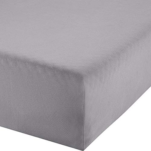 Erwin Müller Boxspring-Spannbettlaken Murnau Single-Jersey - grau Größe 90x190 cm - 100x200 cm - bis 35 cm Höhe geeignet, atmungsaktiv, strapazierstark
