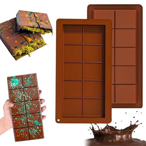 2 Stück Schokoladenform Silikon Extra Tief Schokolade Form für Schokolade Praline Süßigkeiten
