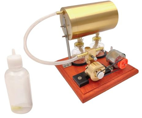 BAUBAUPLAY Kit de construcción de máquina de vapor, tipo swing de caldera, motor de vapor, modelo de generador, juguete de experimentación física para adultos