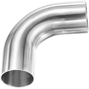 M METERXITY Codo De 90 Grados Con Mandril De 1.5 Pulgadas De Diámetro Exterior, Grosor De 1.5 Mm, Tubo De Escape De Acero Inoxidable 304 Para Sistema De Escape, Altura De 90 Mm