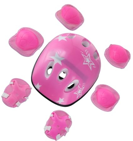 HEEZOU Juego de equipo de protección infantil con protección ajustable para la cabeza, rodillas, codos y muñecas para niños de 3 a 16 años, para scooter, patineta, ciclismo