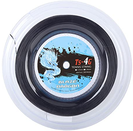 equlup Tennis Racket String, 200m/656.2ft Reel Tennis String Line High Elastic Universal Polyester Badminton Racquet Strings for Gym, Sport, Outdoor (1.30mm)