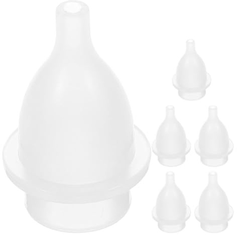 HYTROVE Elektrischer Nasensauger Ersatz 6 Stück mit Weichen Silikonaufsätzen für Babys Manuell Regulierbare Saugkraft mit Rückflussschutz Kompakt und Reisefreundlich