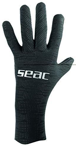 Seac Unisex Ultraflex 2 – 5 mm ultraelastiska neoprenhandskar för dykning och spearfiske, halkfri, svart, XS – XXL