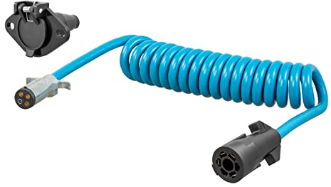 CURT 8' Dinghy Towing Adapter & Socket (7-Way RV Blade to 4-Way Round Vehicle)