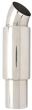 Silenciador de Escape de Coche,Tubo de Escape de Coche,Punta de Silenciador Trasero,Entrada de 51mm X 63mm,Reemplazo Universal Plateado de Acero Inoxidable Redondo, de escape