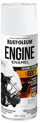 Rust-Oleum 366430 Engine Enamel Spray Paint, 11 oz, Gloss White
