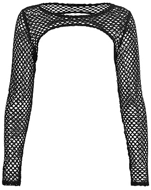 GORGLITTER Super Crop Top fisknät, kort topp, transparent topp, långärmade toppar