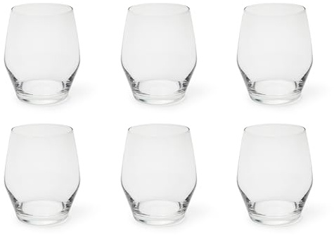 Excelsa Verona Set 6 Bicchieri Trasparenti, Vetro, 370 Ml.