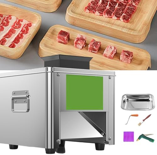 Affettatrice Elettrica Commerciale, Taglio Carne 150 Kg/H, Fetta, Striscia, Dadi 3 in 1, Con Manovella, Elettrica E Manuale 2 in 1,15mm