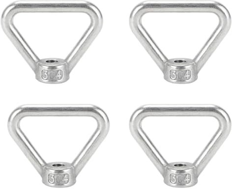 4 Pcs M8 Lifting Eye Nut Eye Nut 304 Stainless Steel Hardware Ring Shape Female Nuts Fastener Lifting Eye Nut for Lifting Accessories Eye bolt Screw for Lifting Accessories Lifting Ring Bolts