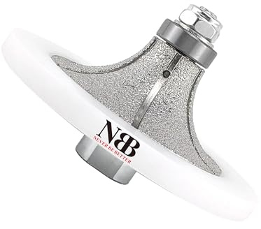 NBB Ruota con profilo diamantato fresa diamantata con guida di copertura più grande mola diamantata per profilatura smussi piastrelle gres porcellanato ceramica granito marmo pietra(Half-Bullnose B30)
