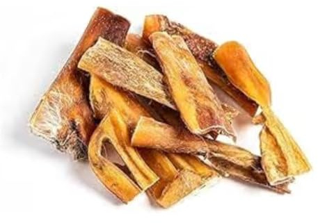 Dei Nature Cuir de tête de boeuf lot de 500 grammes, séché, bandes de 12 cm, pour chiens de toutes tailles et âges à mâcher naturels, nettoyage des dents LIVRAISON GRATUITE