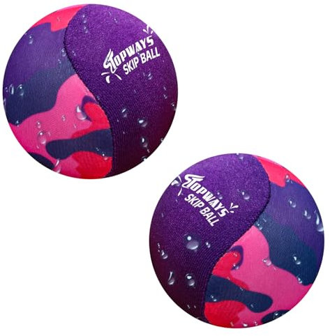 Water Bouncing Ball, Swimming Pool Toys Water-Proof Beach Toys, Water Skipping Ball, Pool Games for Kids & Adults (2PCS skip balls)
