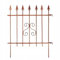 Kapaga - Clôture de Jardin en Métal – Clôture Décorative Modulaire, Bordure de Pelouse, Métal Revêtu Rouille 81x95 cm, Système d'Emboîtement Flexible