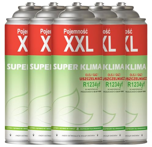 5 Canettes R1234yf 3 en 1, Recharge Clim, Stop Fuite Voiture, Gaz 1234yf
