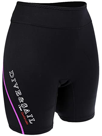 Sharplace Womens Mens 1.5mm Neoprene Wetsuit Shorts Diving Snorkeling Scuba Surf Canoe Pants Trunks Swimwear - for Women, M