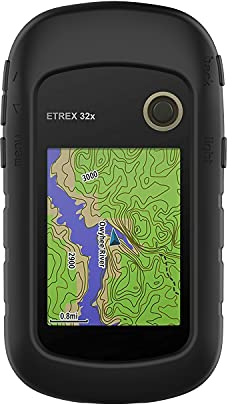 subtel - Coque de Protection Silicone Noir pour GPS de vélo Garmin eTrex 10 20 20x 22x 30 30x 32x - Cover Bumper pour système de Navigation Qui Fonctionne avec Support vélo, Moto et Auto