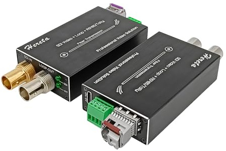 Mini 3G-SDI videoförlängning med SDI 1080P 3G-SDI Fiberkonverterare Förlängning avstånd upp till 20 km på enkelläge optisk sändtagare med svarvning eller omvänd RS485