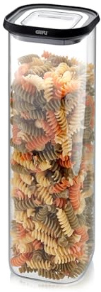 GEFU Vorratsdose mit Deckel luftdicht, Vorratsglas für Lebensmittel, Vorratsbehälter aus Glas, spülmaschinengeeignet, 2.500 ml Volumen