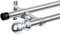 INFLATION Double Curtain Rods for Windows 76-330 cm, 2.5 cm Heavy Duty Double Window Rods - Adjustable Decorative Silver Curtain Rod for Sliding Glass Door, Patio, Bedroom, Kitchen, Bathroom