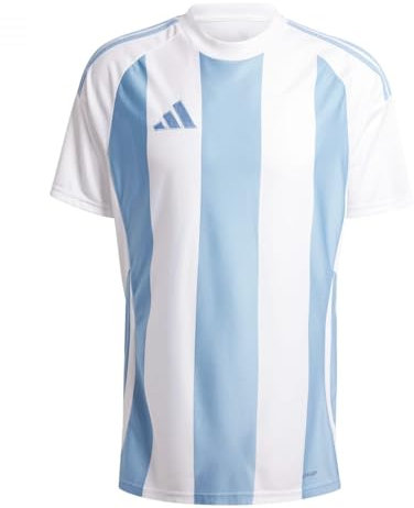adidas Men's Striped 24 Jersey, Team Light Blue/White/White, XL