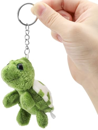 UOCAI Tortue Cadeaux, Porte-clés peluche, Porte-clés Tortue Pendentif Tortue,8CM Tortue Doudou Tortue Porte-clés, Porte-clés de poche (Vert)