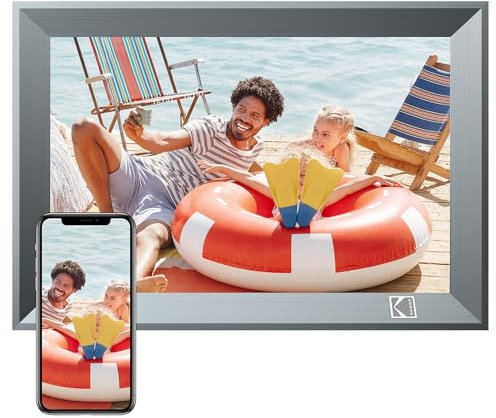 Cornice Digitale KODAK Wi-Fi da 10,1 pollici con Memoria da 32 GB, Schermo Touch Screen HD IPS, Condivisione Delle Foto Tramite App