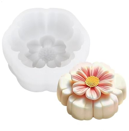 Moules à dessert en silicone - Moules à pâtisserie en forme de fleur - Moules à chocolat - Texture en silicone - Moules à bonbons pour amateurs de pâtisseries