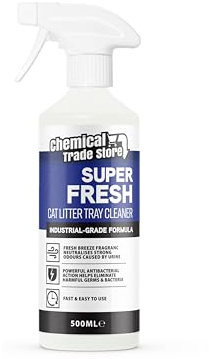Chemical Trade Store - Cat Litter Tray Cleaner and Sanitiser - Fresh Breeze 500ml - Pet-Safe Odour Remover & Disinfectant Spray - Cleans & Freshens Litter Trays & Pet Areas - Removes Bacteria