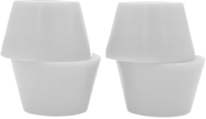 LeeQinersw 4 Piezas Longboard Bushing Set de Repuesto Portátil para Ejes de Patineta Bujes Cónicos Robustos en PU Amortiguador Instalación Rápida Y Sencilla, Blanco