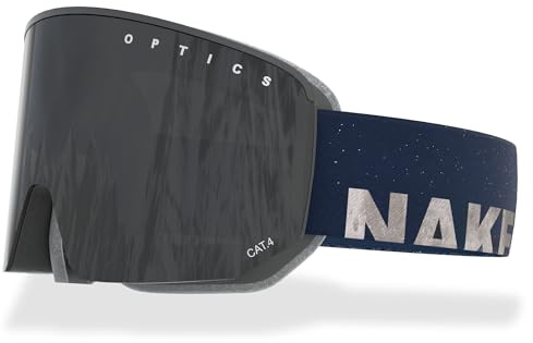 NAKED Optics NOVA skidglasögon för män, skidglasögon kvinnor, snowboardglasögon, skidglasögon för dåligt väder, glasögonglasögon med valfria utbytbara glas, skidglasögon (NOVA Moonlight, utan
