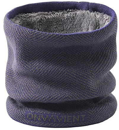 Onvavient Écharpe Hommes Hiver Tubulaire Foulard Ski Chaud Cache Cou-Cou Hiver écharpe Coupe Cagoule Cache-Élastique Épais Doux Fleece Echarpe Hommes et Femmes-Cou Gaiter Masque