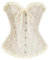 SZIVYSHI Damen Korsett Sexy Corsage Corset - Top für Kostüm, Outfit, Reizwäsche, Steampunk, Gothic, Piraten, Lack, Frauen, Extrem, Body & Sexspielzeug - Beige - Große L