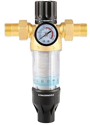Wiederverwendbare Spin-Down-Sediment-Wasserfilter,kyaoayo Wasserfilter Sediment Zoll Wasser-Vorfilter-Sedimentfilter Wasserhahn Wasserfilter für Brunnenwasserschlauch-Sedimentfilter (A-20mm)