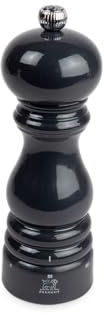 PEUGEOT - Paris u'Select Pepper Mill 18 cm - ParisRama Collection - 6 Pre-Defined Grinding Settings - PEFC Certified Wood - Made in France - Slate Gray Lacquered Colour