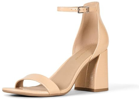 Amazon Essentials Damen NOLA mit hohem Absatz, Beige Lackleder, 43 EU