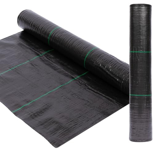 AGGAFA Heavy Duty Woven Weed Barrier Fabric for Landscaping & Garden