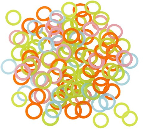100 piezas de plástico para hacer ganchillo, anillo de ganchillo, herramienta de gancho circular para bolso, asiento de coche, 1,5 cm