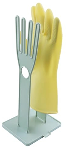 Bntyok Kitchen Gloves Holder Plastic Mitten Drying Stand Reusable Dishwashing Glove Rack Sink Side Organizer Holder-Blue