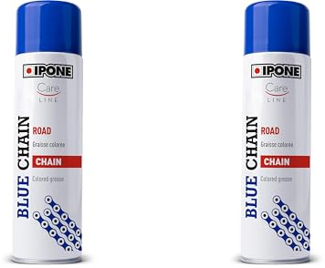 IPONE - Grasa para Cadenas de Moto - Color Azul - Formulación anticorrosión - Resistente al Agua - 250 ml (Paquete de 2)