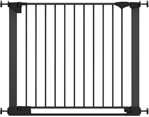 Safetots SafeStep Gate, Black, 89cm - 96cm, Extra Low Walkthough, 74cm Extra Wide Doorway, One Piece Extra Wide Gate for Stairs, Hallways and Doors, Baby and Toddler, Easy Installation